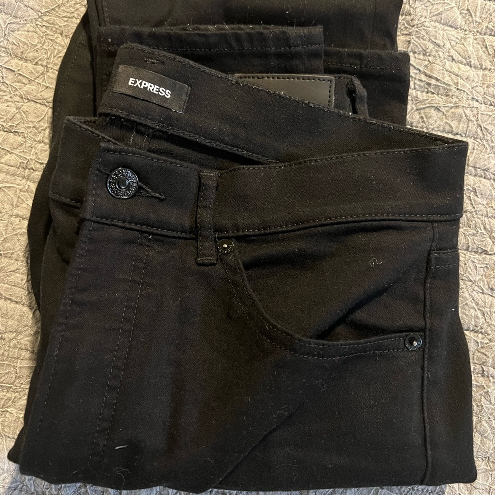 Express black skinny jeans